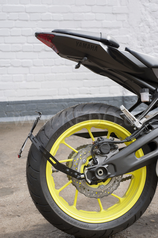 Kedo fenderless Tail, plastic-coated aluminum cover plate, recommended for conversion to swingarm license plate bracket item 62026 | 62036