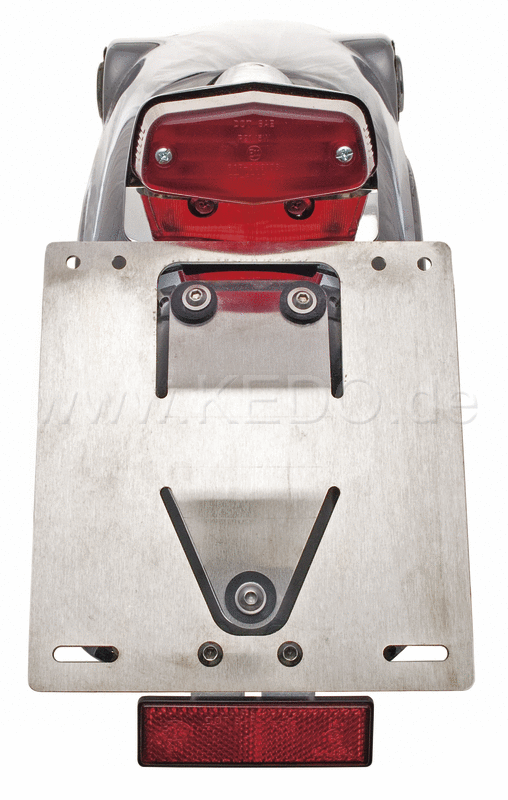 Kedo License Plate Bracket aluminum, incl Mounting material, vibration-proof, Extendable (width 18 cm, height 19.5 cm) | 63020