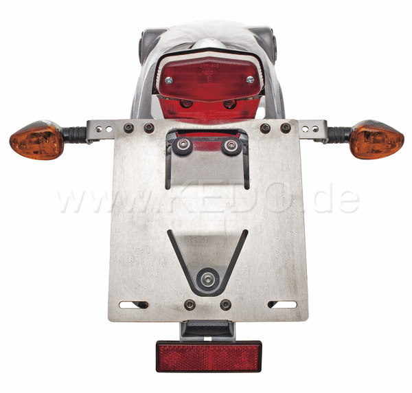 Kedo Reflector Mounting Bracket, aluminum, fits bracket 63020 (can be equipped with number plate lamp 41406) | 63021