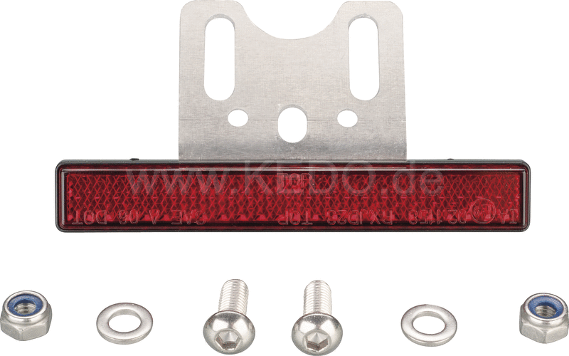 Kedo Reflector Mounting Bracket, aluminum, fits bracket 63020 (can be equipped with number plate lamp 41406) | 63021