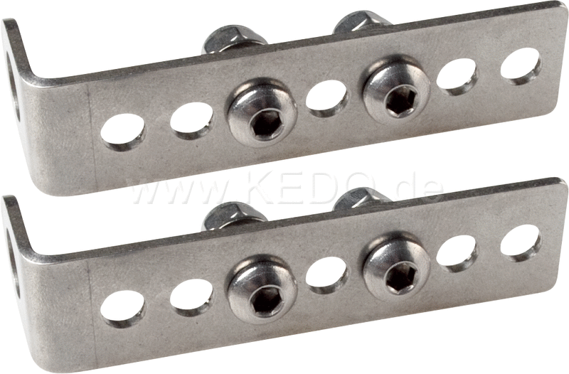 Kedo Indicator Mounting Kit Universal, stainless steel, fits license plate bracket E.G. item 23470/63020/62023 and indicator with 10mm stem, one pair | 63022