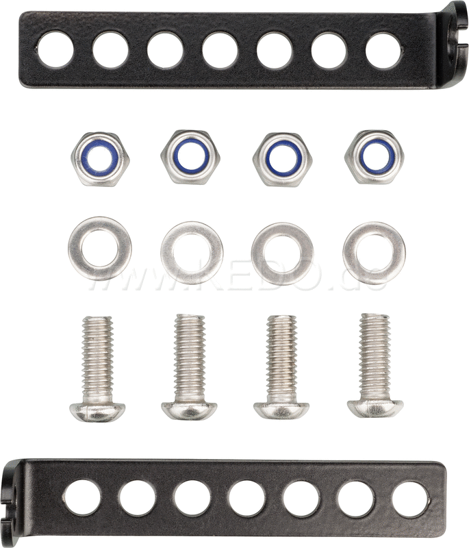 Kedo Indicator Mounting Kit Stainless Steel Black, universal, fits for various license plate holders, for indicators with 8mm thread | 63023