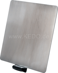 Kedo Universal License Plate Holder incl LED license plate light ( 'e-approved), stainless steel 2mm, size 180x200mm | 63031