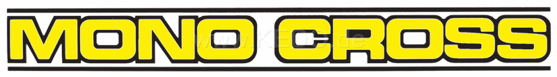 Kedo Decal 'MONO CROSS' Yellow, 216x25mm, 1 Piece | 80104G