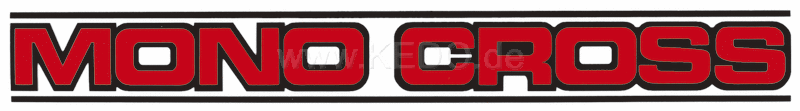 Kedo Decal 'MONO CROSS' Red, 272x31mm 1 Piece | 80105R