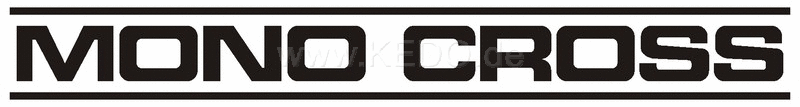 Kedo Decal 'MONO CROSS' Black, 272x31mm, design Following the colored models of Yamaha, 1 piece | 80105S