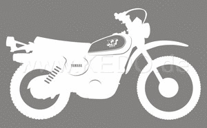 Kedo XT500'80 stickers, stylized '80 model, white, size approx. 100x58, 1 piece | 80170-80W