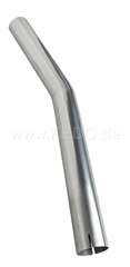 Kedo Header Pipe Extension, Stainless Steel, Length 500mm (290 + 210 mm) with 21 ° angle, Diam. 41.5mm / 44.5mm, Onesided fourfold slotted, Approx 600g | 90134