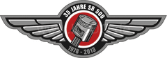 Kedo 35 Years Anniversary SR500 stickers, red / black / gray, size approx. 100x35mm, one piece, self-adhesive, NEW : UV-proof 4c print | 90235