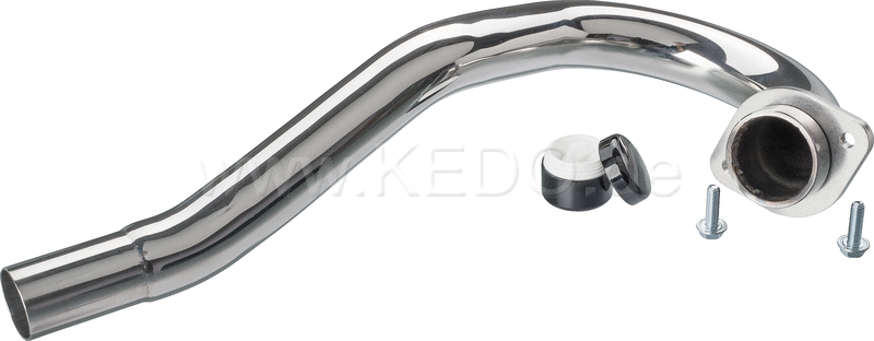 Kedo Header Pipe Stainless Steel incl Flange, Bolts and Mounting paste size like OEM, without heat shield mounting threads, not street legal | 91313F