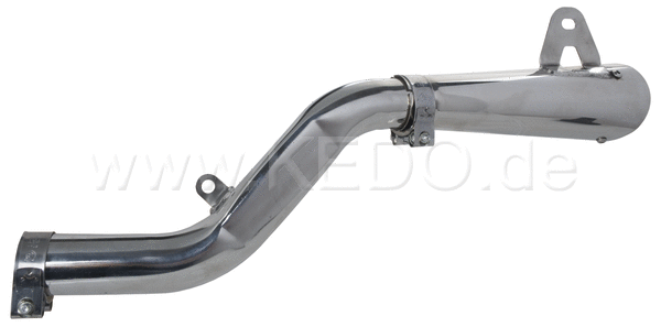 Kedo X-Trapp 3 "-Silencer, 6 discs, aluminum end cap, incl connector pipe and clamp, brushed surface (Not Street Legal). | 91401