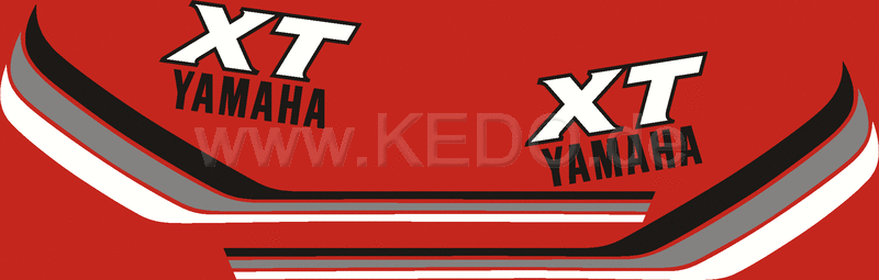Kedo Tank Decal White / Silver / Black, 1 pair (replica) | 92021