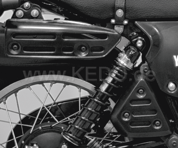 Kedo Replica Heat Shield for Silencer, long / top, black OEM reference # 1T1-14718-00 | 92043RP