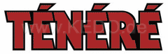 Kedo Fuel Tank Decal Red / Dark Blue / Black, 4 Pieces, Right & Left incl Ténéré Lettering. | 92086