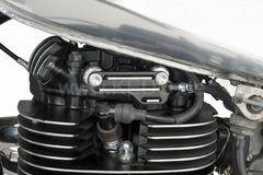 Kedo Twin Feed Oil Line Kit 'Vintage Black Line' with Black Textile pants and Black Anodized aluminum block with fins, Complete Kit | 92108