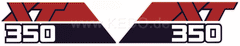 Kedo Fuel Tank Decal Dark Blue / Red / White, 1 Pair (Replica) | 92130