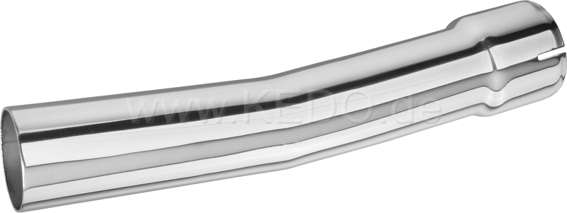 Kedo Header Pipe Extension, Stainless Steel, Length 270mm with 12 ° angle, Diam. 49mm / 44.5mm (suitable for standard exhaust gasket) | 92491