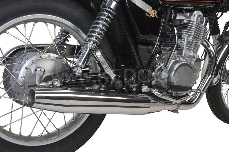 Kedo SR500 DragPipe silencers incl Catalytic Converter, Stainless Steel polished, Vehicle Type approv, incl.. Clamp (Please order Gasket 91310 at the same time) | 93607
