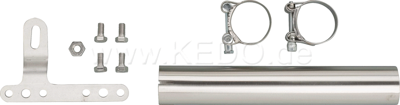 Kedo BullSP 'Mace' Header Pipe Set incl Mounting material for silencers Item 93614 (header pipe and silencer in combination are 'E' approved) | 93616