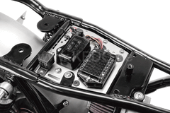 Kedo Electronic System "Evolution", aluminum black coated, electrical mounting plate for free frame triangle, mounting holes for standard- or Motogadget components | KTH-10057