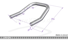 Kedo Rear Elbow, Optimized frame strength, high quality precision steel tube for best weldability, raw / phosphated | KTH-10065