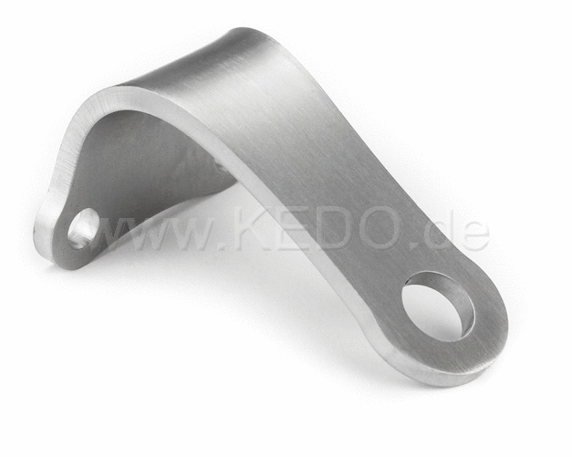 Kedo Head Light Bracket "Curved", stainless steel, for headlights with bottom mounting M9 or M10, including mounting material. | KTH-10076