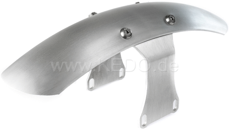 Kedo DIY Fender Set "Racer", undrilled aluminum front fender with protective foil, bracket ready for mounting, raw aluminum, including mounting material. | KTH-10086.18