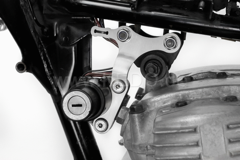 Kedo Main Switch Bracket, stainless steel, inconspicuous installation below the tank, no change of wiring loom Necessary, including mounting material. | KTH-10128