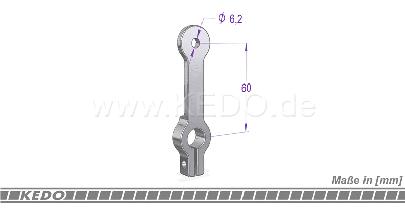 Kedo Horn Bracket, unobtrusive mounting of the horn for a tidy front, so for the original horn, black aluminum, M6 mounting hole | KTH-10173