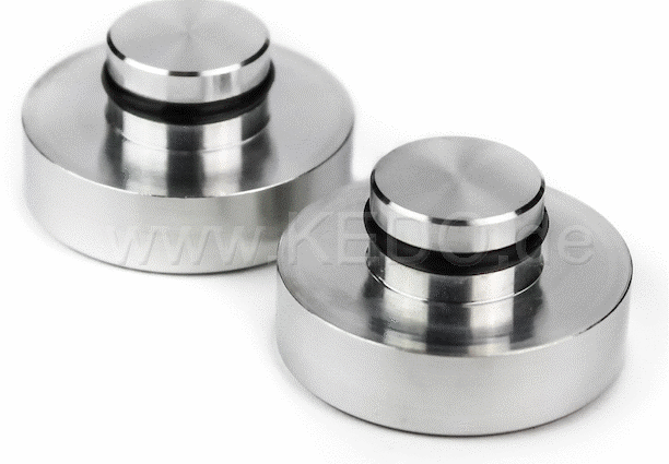Kedo Aluminum Fork plug covers, chrome plated, 1 pair, high minimalistic design, vibration-damped mounting | KTH-10213