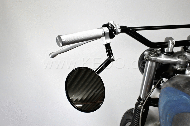 Kedo Mirror Bracket "upside-down", aluminum, innovative mounting position, for 22mm handlebars, M10x1,25 mirror thread, width 16mm | TH-10098.2