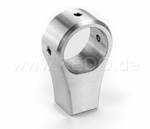 Kedo Mirror Bracket "upside-down", aluminum, innovative mounting position, for 22mm handlebars, M10x1,25 mirror thread, width 16mm | TH-10098.2
