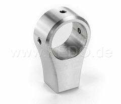 Kedo Mirror Bracket "upside-down", aluminum, innovative mounting position, for 22mm handlebars, M10x1,25 mirror thread, width 16mm | TH-10098.2