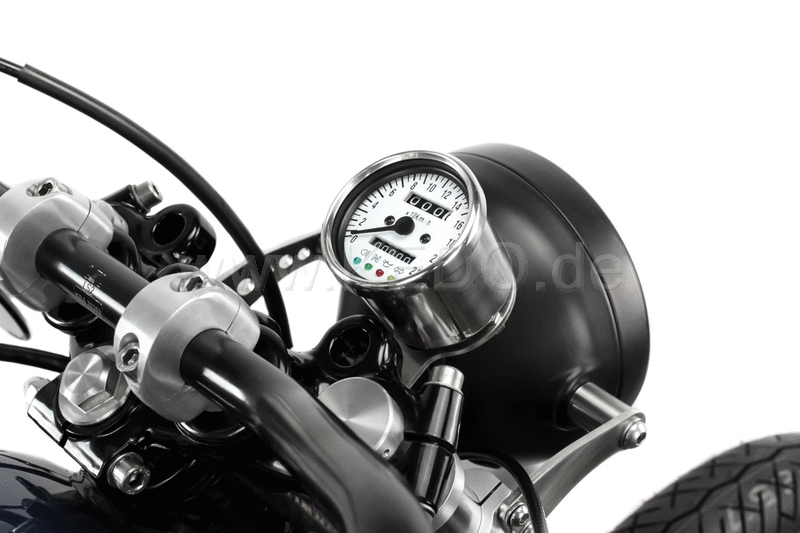 Kedo Speedometer Fork Bracket "Eco", assembly of a mini instrument on 35mm fork tube, stainless steel bracket, clamp aluminum | TH-10161.4