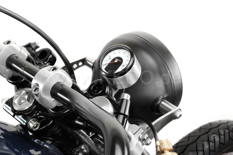 Kedo Speedometer bracket for a "Motoscope Tiny" assembly on 36mm fork tube, aluminum and stainless steel, various positions possible, unique design | TH-10162.1