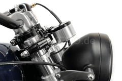 Kedo Speedometer bracket for a "Motoscope Tiny" assembly on 35mm fork tube, aluminum and stainless steel, various positions possible, unique design | TH-10162.4