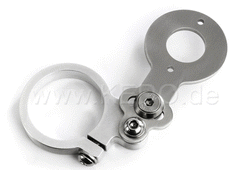Kedo Speedometer bracket for a "Motoscope Tiny" assembly on 35mm fork tube, aluminum and stainless steel, various positions possible, unique design | TH-10162.4