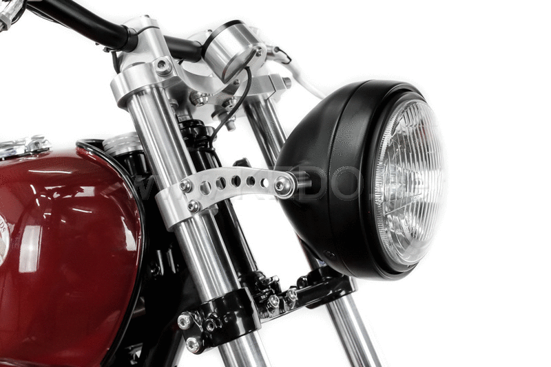 Kedo Headlamp Bracket "Drilled", high-strength aluminum & stainless steel, mounting of the headlight with lateral mounting and mounting M8 | TH-10166.4