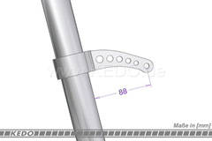 Kedo Headlamp Bracket "Drilled", high-strength aluminum & stainless steel, mounting of the headlight with lateral mounting and mounting M8 | TH-10166.4