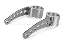 Kedo Headlamp Bracket "Drilled", high-strength aluminum & stainless steel, mounting of the headlight with lateral mounting and mounting M8 | TH-10166.4