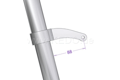 Kedo headlight bracket "pure", high strength aluminum and stainless steel, aesthetic assembly of your headlamp with lateral fastening and M8 uptake | TH-10167.4
