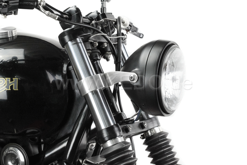 Kedo headlight bracket short "Pur", aluminum and stainless steel, aesthetic installation of your headlamp with side mounting M8 and Recording | TH-10169.3