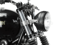 Kedo headlight bracket short "Pur", aluminum and stainless steel, aesthetic installation of your headlamp with side mounting M8 and Recording | TH-10169.3