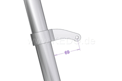 Kedo headlight bracket short "Pur", aluminum and stainless steel, aesthetic installation of your headlamp with side mounting M8 and Recording | TH-10169.3