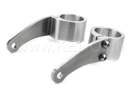 Kedo headlight bracket short "Pur", aluminum and stainless steel, aesthetic installation of your headlamp with side mounting M8 and Recording | TH-10169.3
