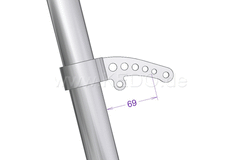 Kedo headlight bracket and turn signal support "Bored", aluminum and stainless steel, for headlights with side mounting M8 and Recording | TH-10170.3
