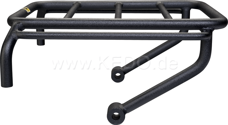 Kedo Mini Pannier Rack, Stainless Steel, Wrenchmonkees / GibbonSlap-style, black-coated, including mounting material, size 245x180mm | WM0010S