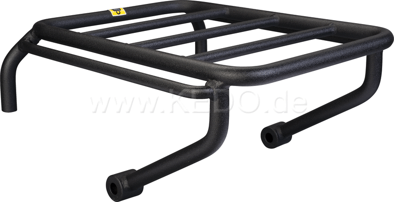 Kedo Mini Pannier Rack, Stainless Steel, Wrenchmonkees / GibbonSlap-style, black-coated, including mounting material, size 245x180mm | WM0010S