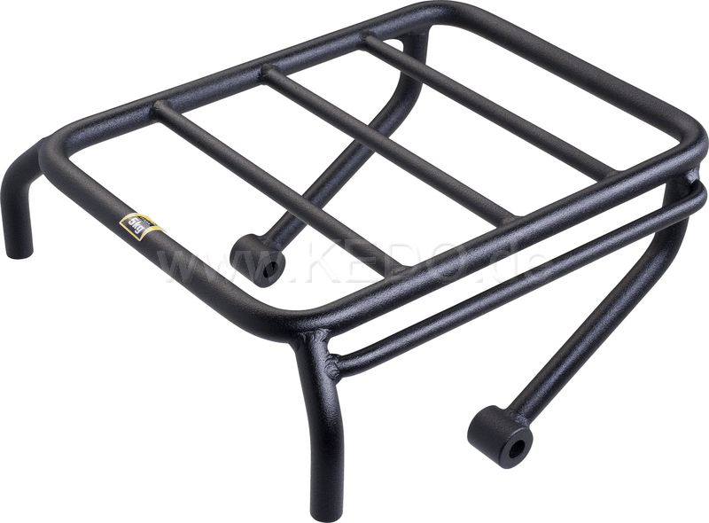 Kedo Mini Pannier Rack, Stainless Steel, Wrenchmonkees / GibbonSlap-style, black-coated, including mounting material, size 245x180mm | WM0010S