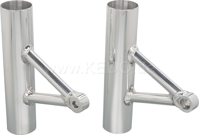 Kedo Aluminum Headlight Brackets (1 pair), polished, 1 Pair, GibbonSlap-Style (Wrenchmonkees) | WM0015